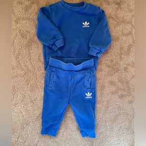Adidas blue sweat suit